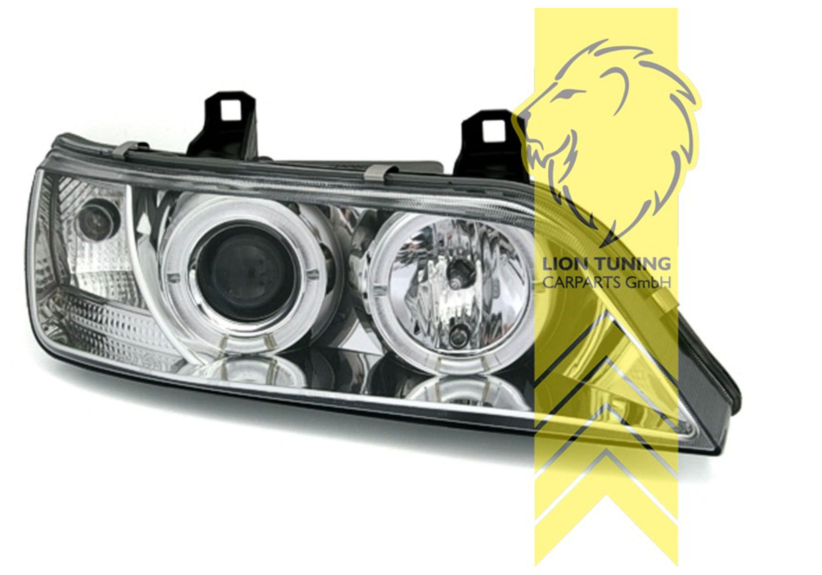 LT Pair LED DRL Lightbar Halo Ring Headlights BMW Z3 Roadster Coupe Chrome LHD