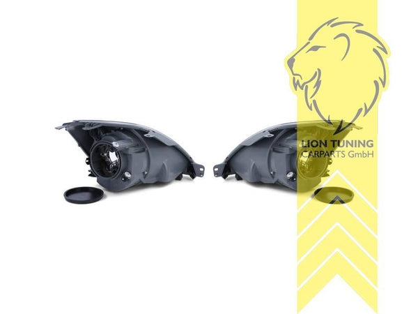 LT Pair Halogen Halo Headlights Headlamps Ford Fiesta 6 JH1 JD3 05-08 black LHD