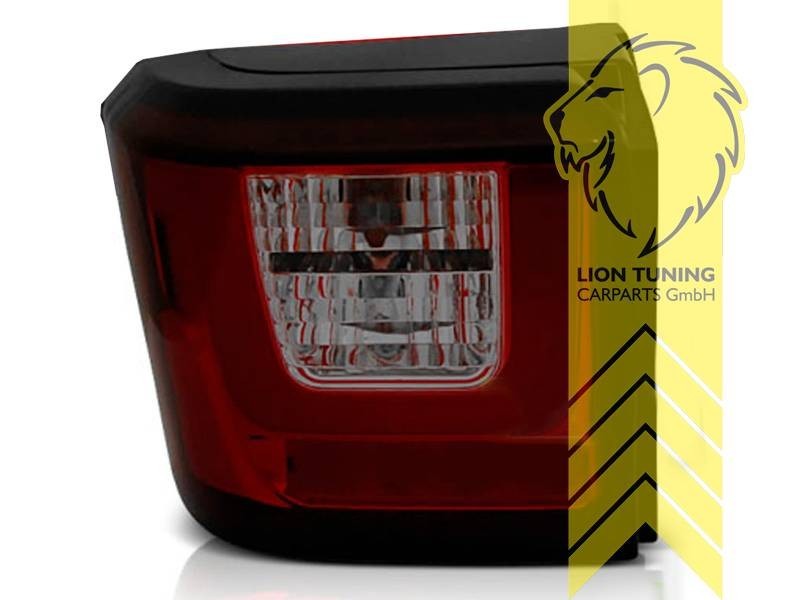 LT Pair LED Lightbar Rear Tail Lights VW T4 Bus Multi Van Transporter Red Smoke