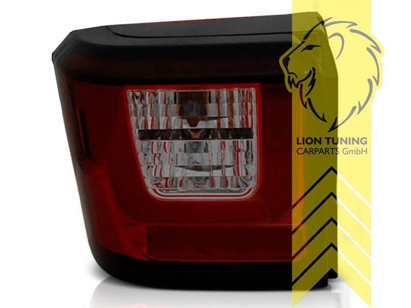 LT Pair LED Lightbar Rear Tail Lights VW T4 Bus Multi Van Transporter Red Smoke