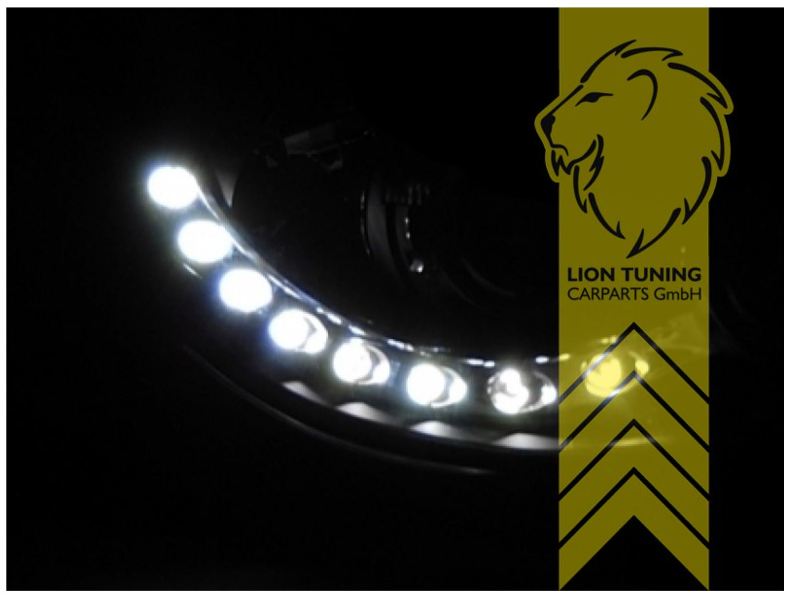 LT LED DRL Lightbar Halo Ring Headlights Renault Twingo 2 MK2 black LHD