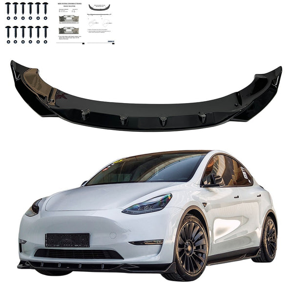 AMCP Body Kit TESLA Model Y 20-25 Gloss Black Splitter Skirts Diffusor Spoiler