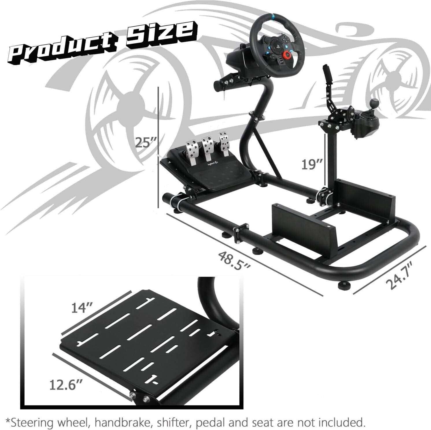 Driving Game Sim Racing Frame Rig - Add Seat Wheel Pedals Xbox PS PC C ...