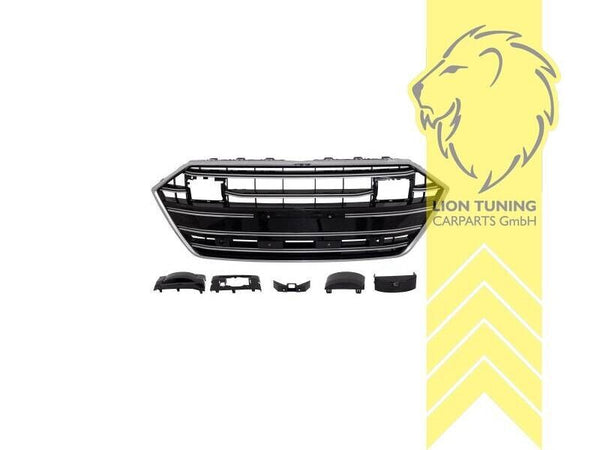 LT front bumper air intake grille radiator grill Audi A7 4K C8 chrome black glos