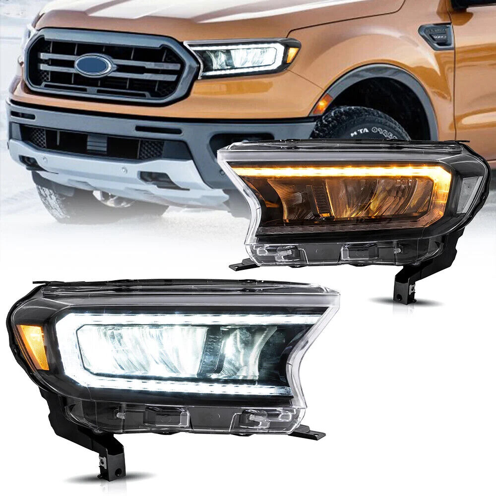 VLAND Ford Ranger T6 Raptor Wildtrak 19-22 LED DRL Lightbar Headlights FITS US