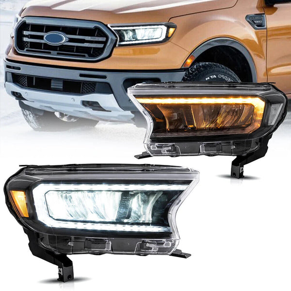 VLAND Ford Ranger T6 Raptor Wildtrak 19-22 LED DRL Lightbar Headlights FITS US