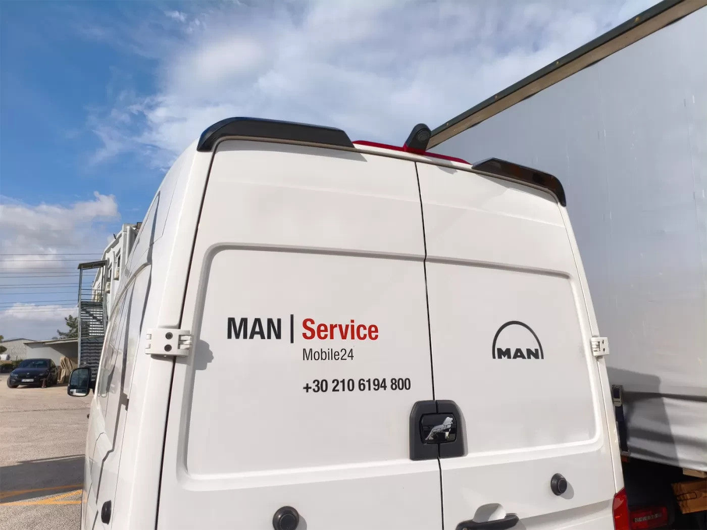 Motordrome Rear Wing Roof Spoiler VW Crafter Mk2 MAN TGE High Roof H2 17+ Barn D