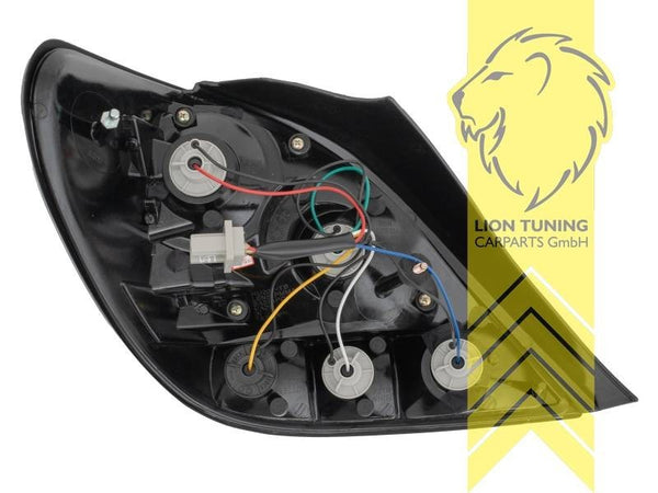 LT Pair Halogen Rear Lights Tail Lamps Peugeot 207 WA WC 06-09 black LHD