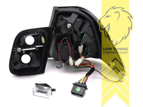 LT Pair LED Lightbar REAR LIGHTS Tail BMW E46 Sedan 98-01 Black Smoke LHD