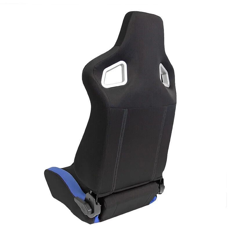 ATS RS6 x1 Universal Car Van 4x4 Motorhome Bucket Seat Black Blue Textile Fabric