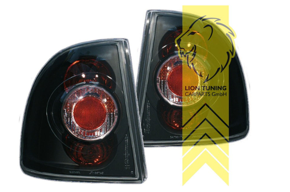 LT Pair Halogen Afterburner Rear lights Opel Astra F Cabrio black & red LHD