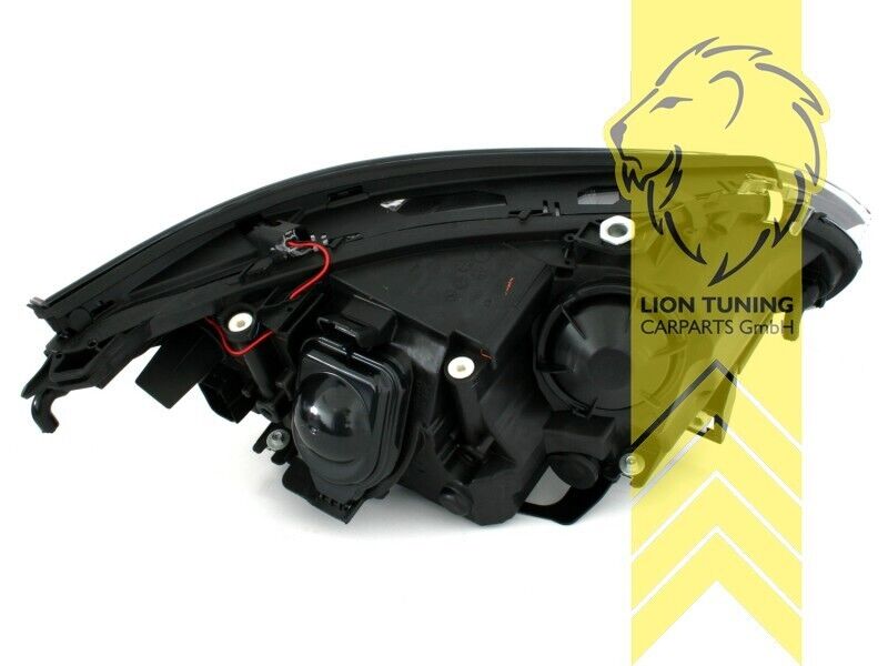 LT LED DRL Halo Lightbar Headlights BMW E60 Sedan E61 03-07 Touring black LHD