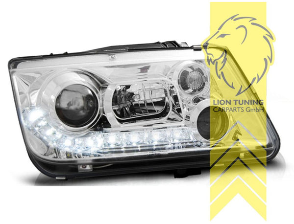 LT LED DRL Lightbar Halo Ring VW Bora Saloon Chrome 1J6 98-05 LHD