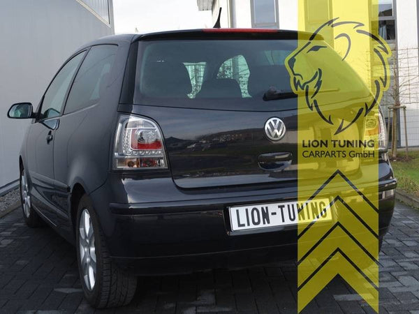 LT Pair LED Lightbar Rear Lights Tail VW Polo 9N 9N3 05-09 black smoke LHD