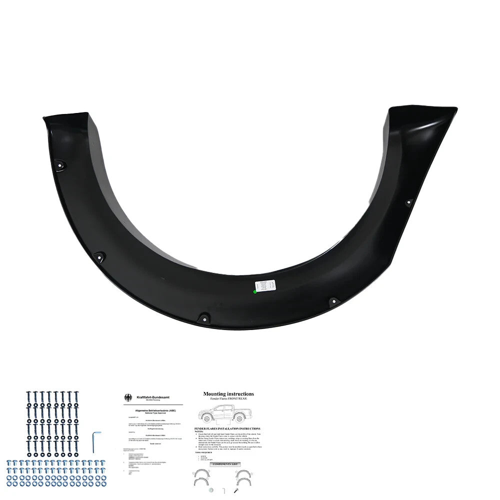 OW Fender Flares Wide Arch Kit FIAT Fullback 2015-2019 + L200 Triton 5 ABS Black