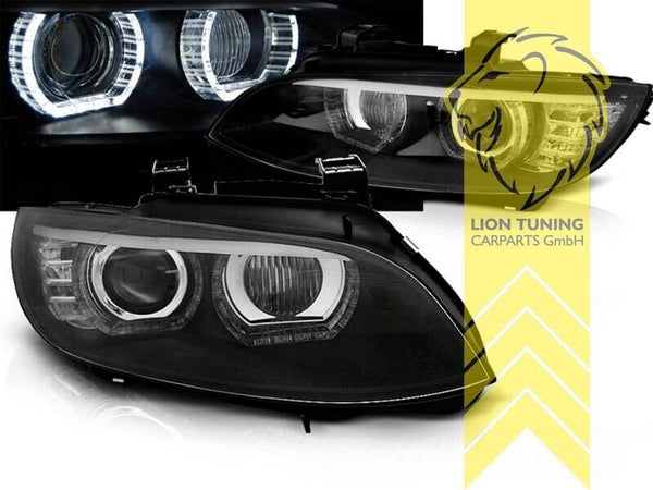 LT LED DRL Halo Headlights BMW E92 Coupe E93  06-10 Cabrio black XENON AFS LHD