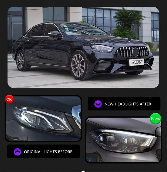 TYPY Pair Mercedes E-Class W213 16-23 LED DRL Lightbar Headlights LHD