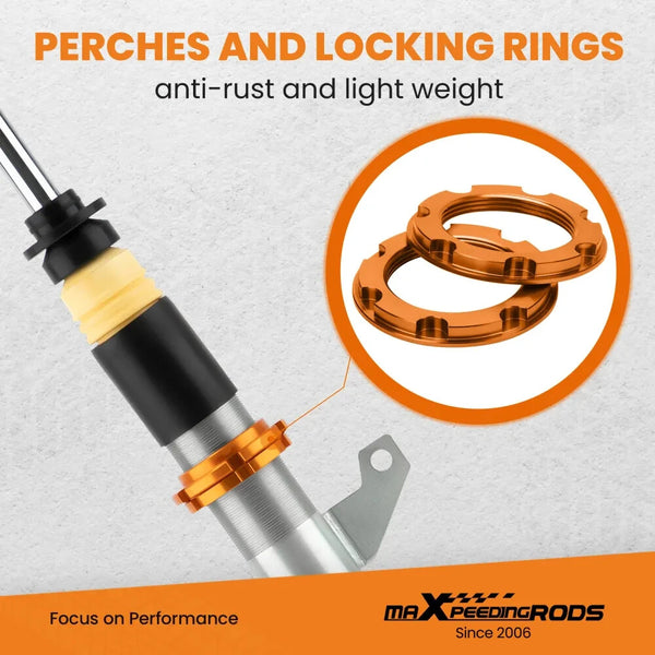 MXPR Adjustable Height Lowering Coilovers VW Caddy 2K Mk3 2004-2015 1.6 1.9 2.0