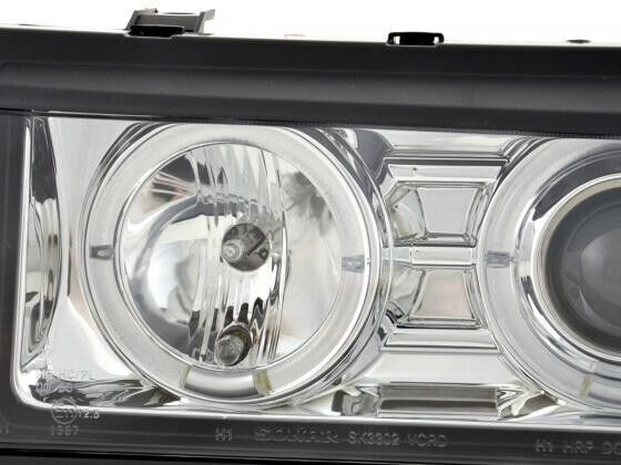 FK Pair LED DRL Angel Eye Halo Ring Headlights VW Corrado 53i 87-95 Chrome LHD