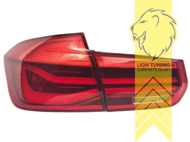 LT LED DRL Lightbar Rear Tail Lights BMW 3 Series F30 Sedan 11-15 red LHD