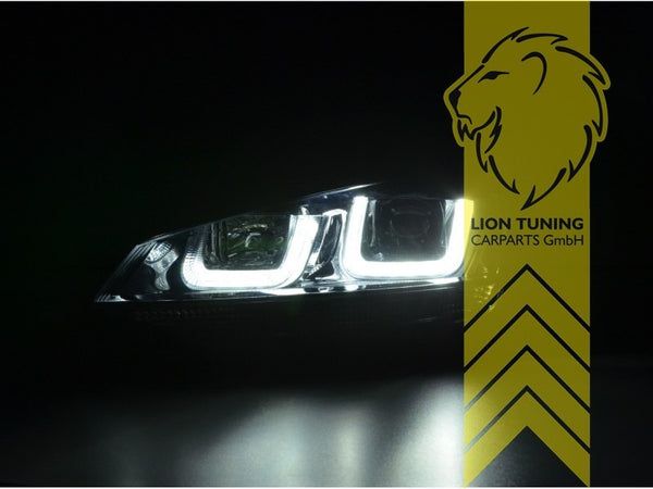 LT Pair LED DRL Lightbar Headlights VW Golf 7 Limo Variant R optics black LHD