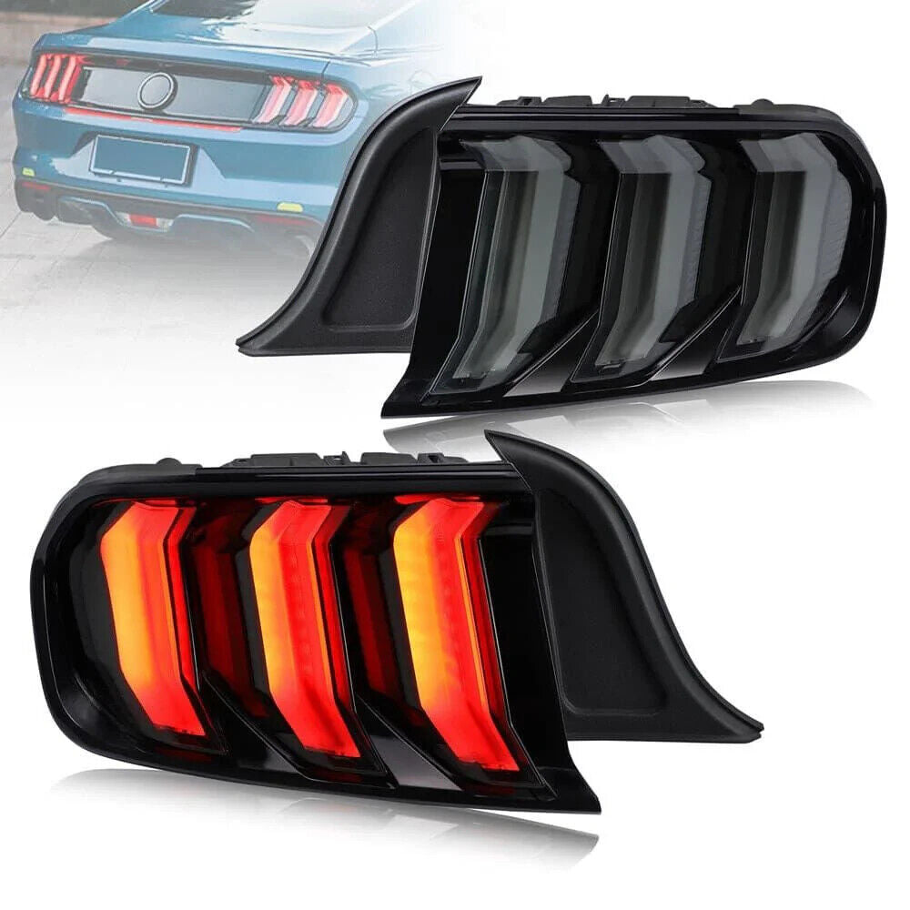 VLAND 5 Mode Sequential LED Rear Tail Lights Ford Mustang 2015-2023 LHD