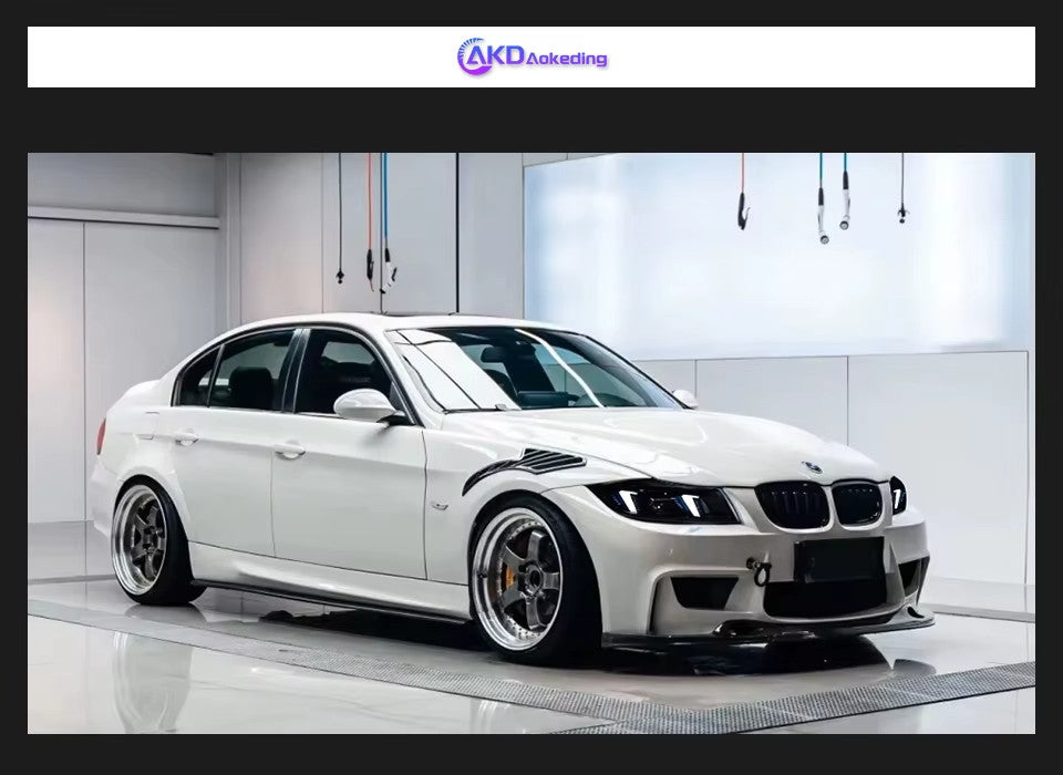 AKD Pair BMW E90 05-12 LED DRL Dynamic Lightbar Headlights LHD