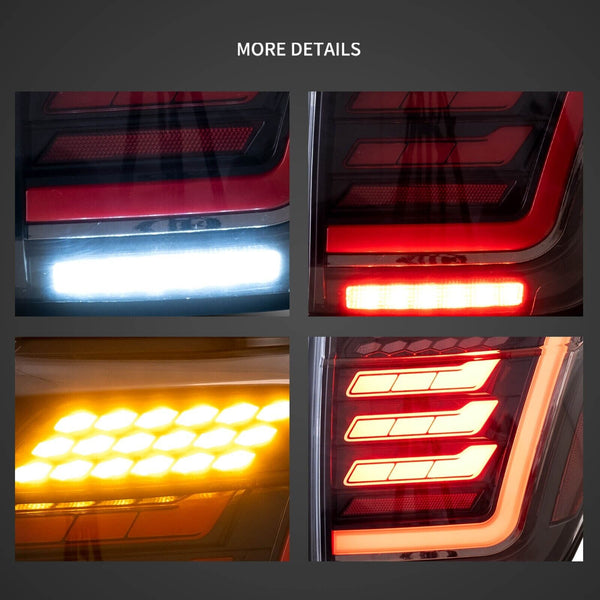 VLAND 10-23 Toyota 4Runner 5 MK5 N280 LED Lightbar Rear Lights DYNAMIC WELCOME Tail Lamps