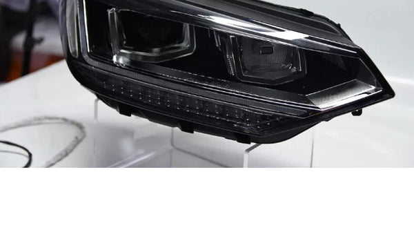 AKD Pair LED DRL Lightbar Laser Projector Headlights VW Touran L 2016-2022 LHD