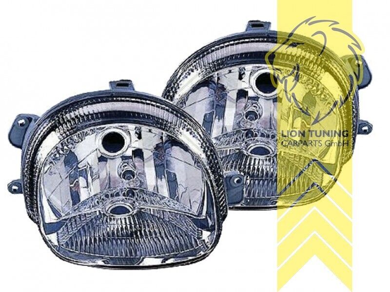 LT Pair Halogen Headlights Renault Twingo 1 MK1 C06 98-07 chrome LHD