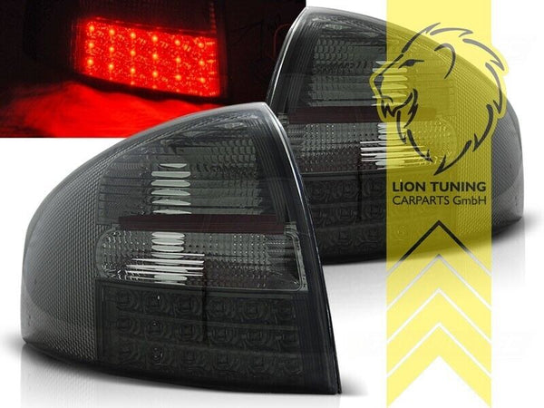 LT Set LED DRL Lightbar Rear Lights Tail Audi A6 C5 4B 97-05 black smoke LHD