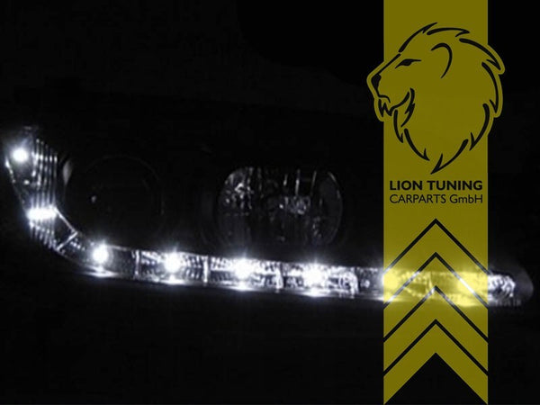 LT Pair LED DRL Lightbar Headlights Opel Vectra B 36 J96 99-02 Black LHD