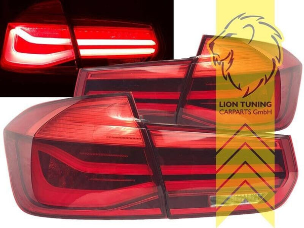 LT LED DRL Lightbar Rear Tail Lights BMW 3 Series F30 Sedan 11-15 red LHD