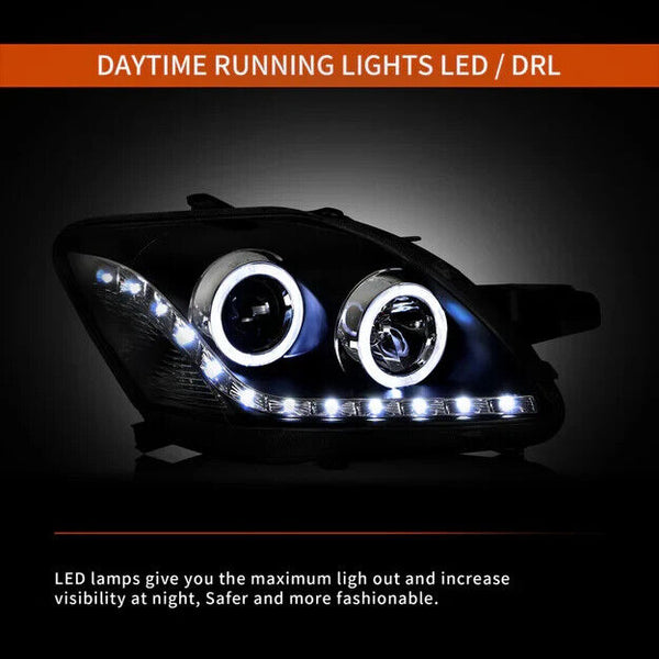 VLAND Toyota Yaris Vios Belta Sedan 07-12 LED DRL Lightbar Headlights US LHD