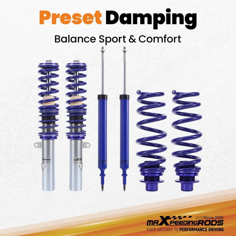 MXPR Adjustable Height Lowering Coilovers BMW 1 Series E87 2004-2012 5 Door