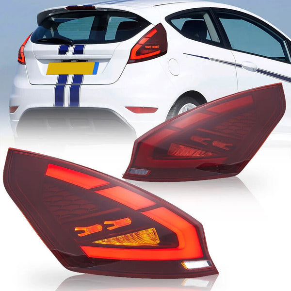 VLAND Ford Fiesta 6 MK6 Hatchback 2009-2017 LED Lightbar Rear Tail Lights ST LHD