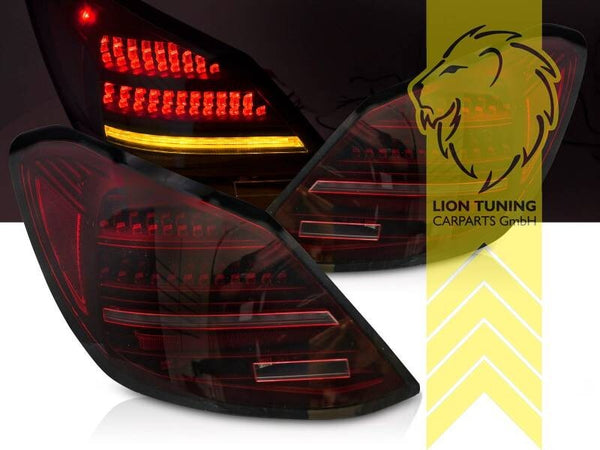 LT LED DRL Lightbar Rear Tail Lights Mercedes Benz C-Class W205 14-21 smoke LHD