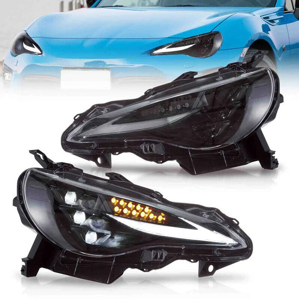 VLAND Toyota 86 GT86, Scion Frs Subaru Brz 12-21 LED DRL RGB Headlights LHD