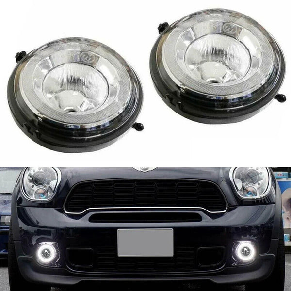 Direct Fit Front Bumper Clear LED Halo Fog Lamp Lights Gen2 MINI MK2 R55 R56 R57 R59 R60 R61 Cooper JCW