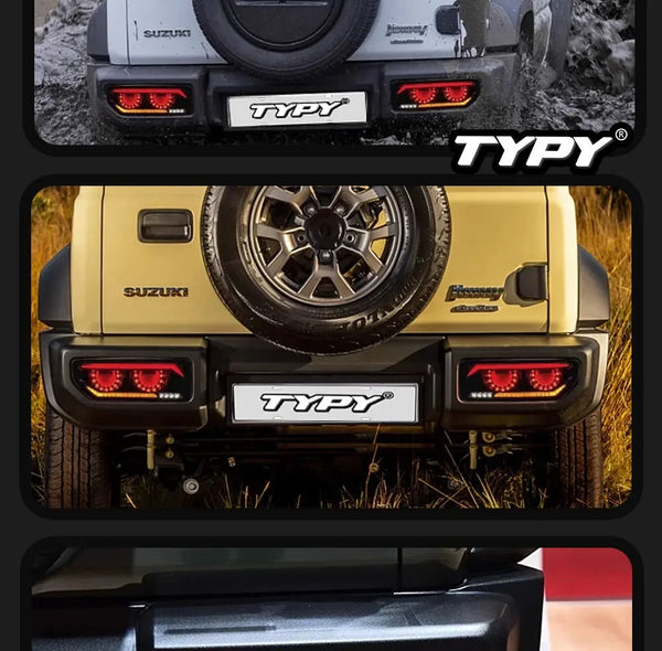 TYPY Pair Suzuki Jimny 2018-2024 Dynamic Rear Lights Tail Lamps black LHD