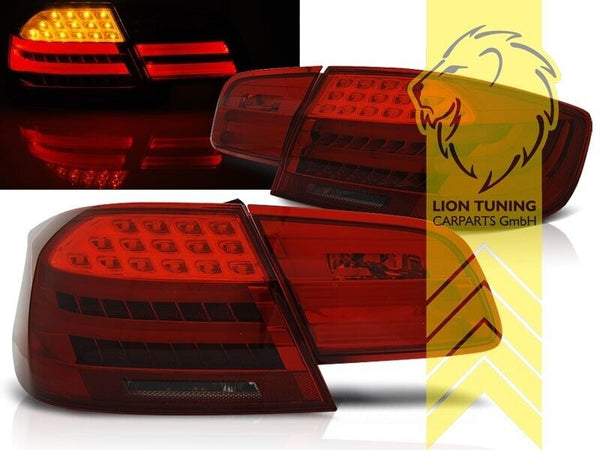 LT Pair LED DRL Rear Lights Tail Lamps BMW E92 Coupe red black 06-10 LHD