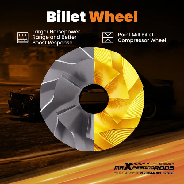 MXPR GT30 GT3076 Upgrade Turbo Charger 500HP Ball Bearing AR 0.82 Universal