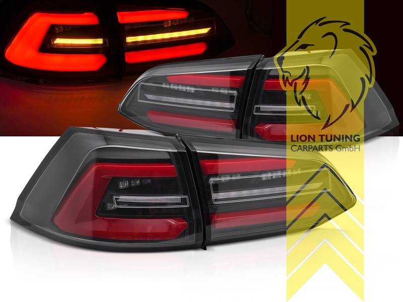 LT Pair LED REAR LIGHTS Tail VW Golf 7 BA5 17-19 Facelift Variant black red LHD