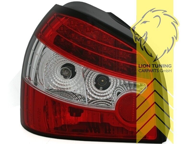 LT Pair LED Lightbar Rear Lights Tail Audi A3 8L 96-03 red white LHD