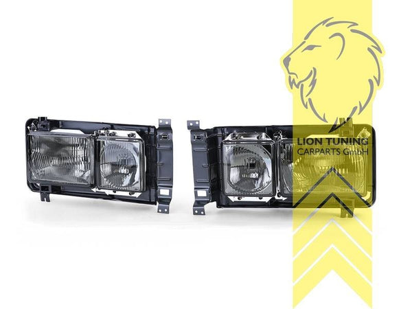 LT Aftermark Headlights VW T3 Van Multivan Caravelle Bus Box Flatbed 79-92 black