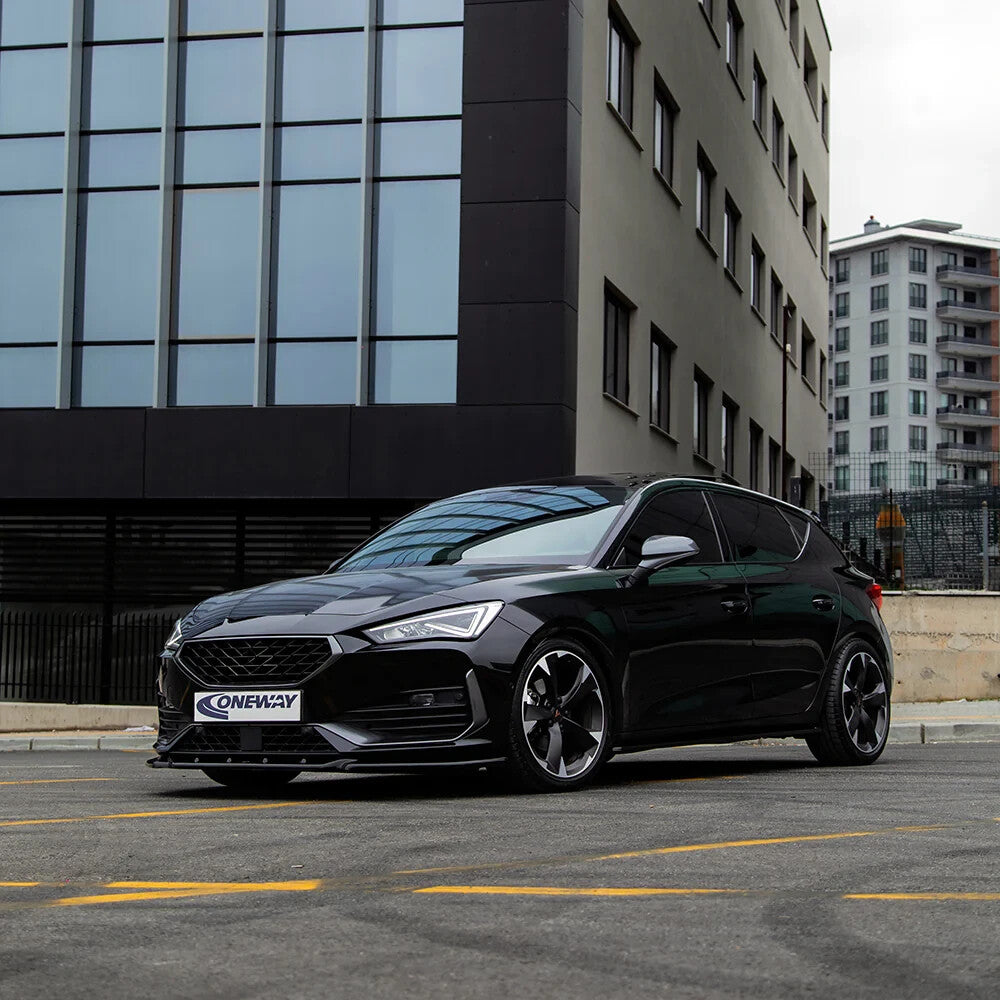 OW Front Bumper Splitter CUPRA Leon 20-24 ABE TUV ABS Gloss Black