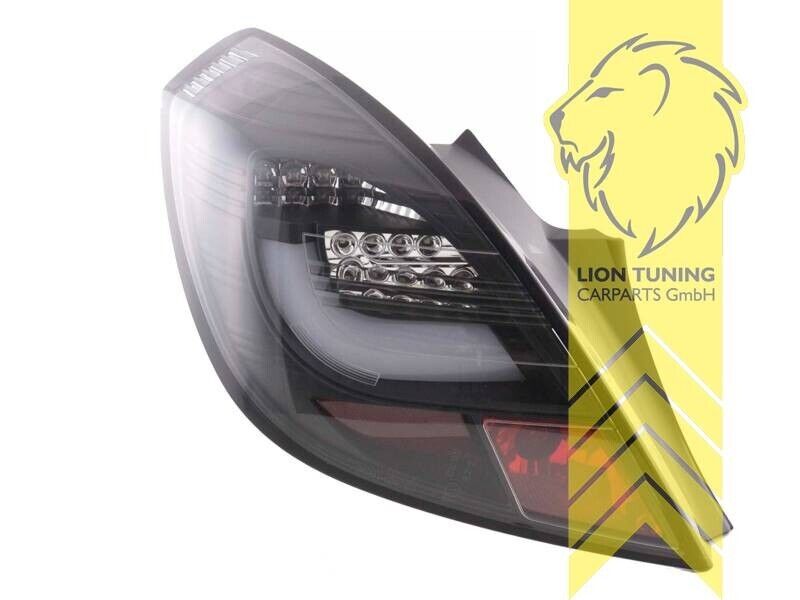 LT Set LED DRL Lightbar Rear Lights Opel Corsa D GTC black smoke 06-14 3-dr LHD