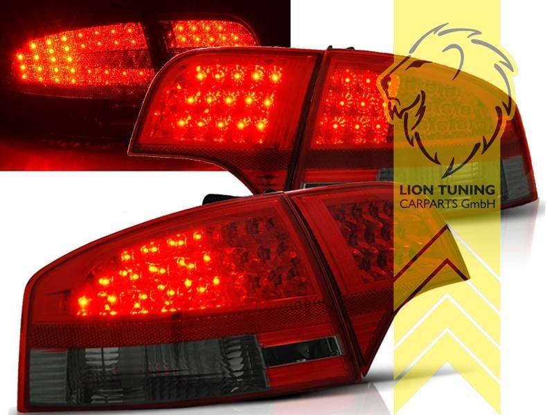 LT LED REAR Lights DRL Lightbar TAIL Audi A4 B7 8E sedan red black 04-08 LHD