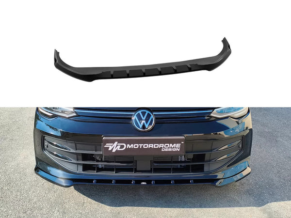 Motordrome Design Front Bumper Lower Splitter VW Golf Mk8 Facelift 24+ Gloss Blk