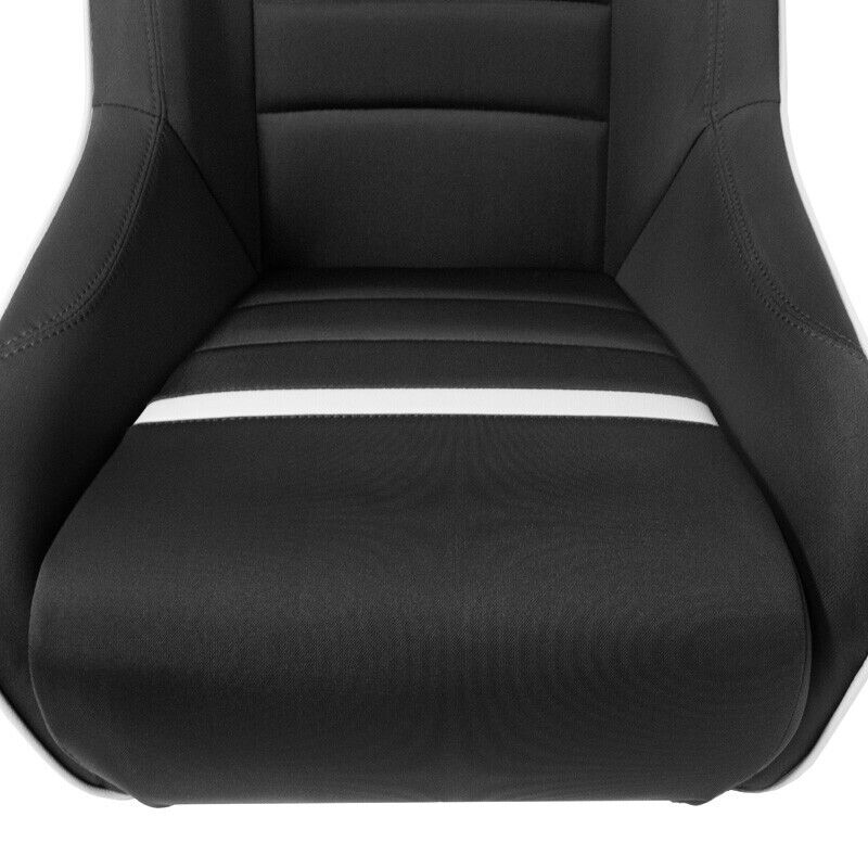 AS x1 Univ Classic RS Black Grey Car Retro Kit Fixed Back Bucket Seat + slides